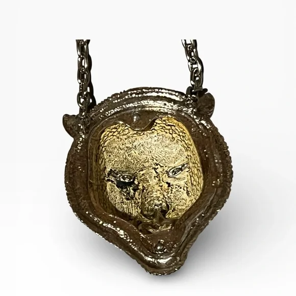 Vintage Gold Panther Pendant Necklace - Picture 5 of 7